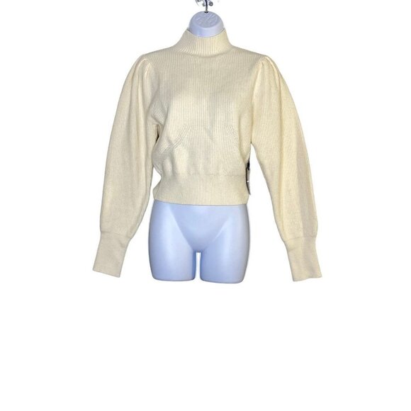 ASTR Womens Lana Mock Neck Sweater Off White Pullover‎ Size Medium - Picture 2 of 11